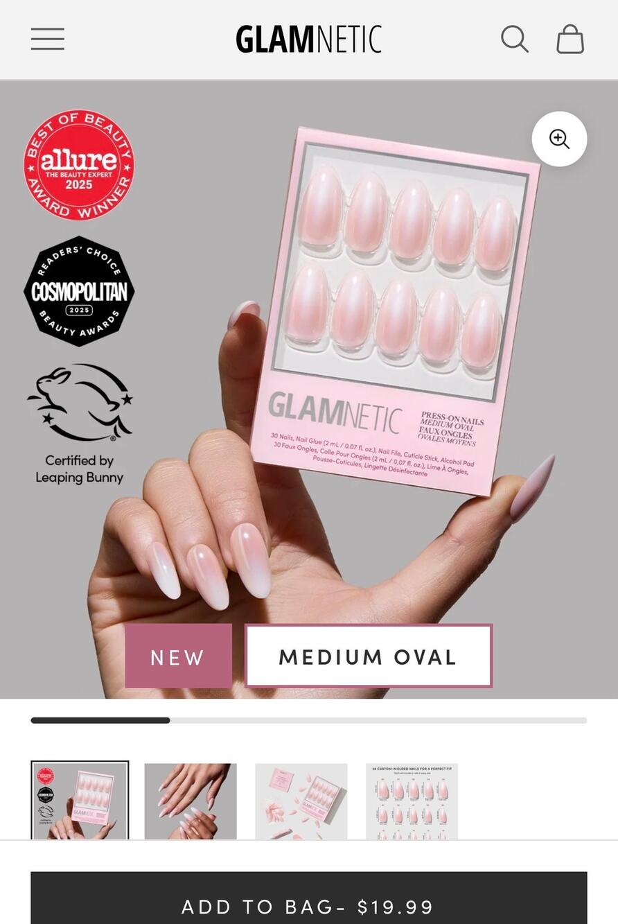 New Glamnetic Gems collection release - pink pearl